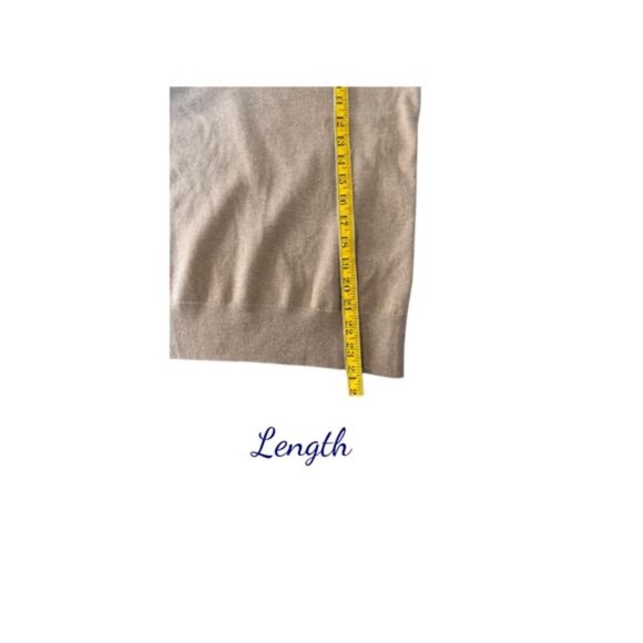 J. Crew Pullover Sweater Collared Neckline Ribbed Cuffs Soft Neutral Tan S NWT - Picture 8 of 10